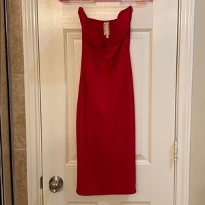 Long red dress